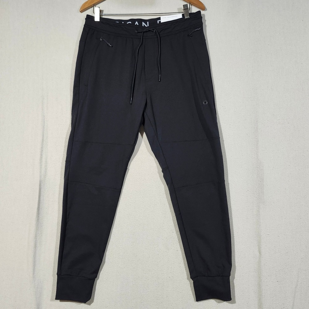 American Eagle Mens Fleece Jogger Pants Black Size M Athleisure Athletic Utility
